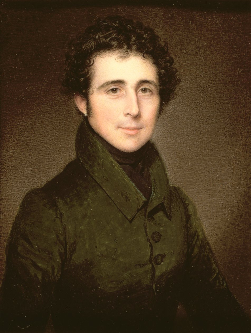 Sir Thomas William Holburne (1793-1874), Menstrie Bart, 1827 (fildişi üzerine yağ) by Charles Jagger