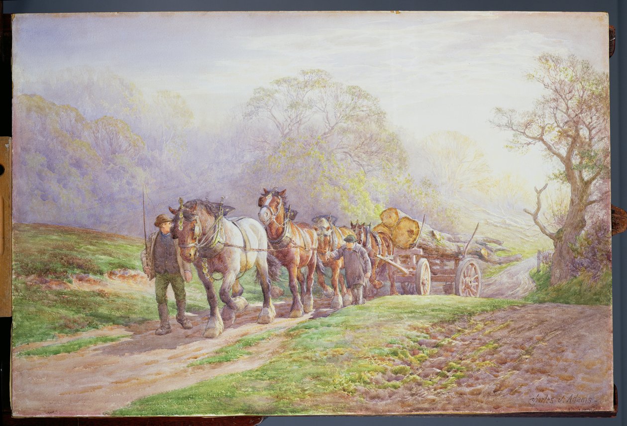 Eve Dönen Bir Günlük Kaydı Ekibi by Charles James Adams