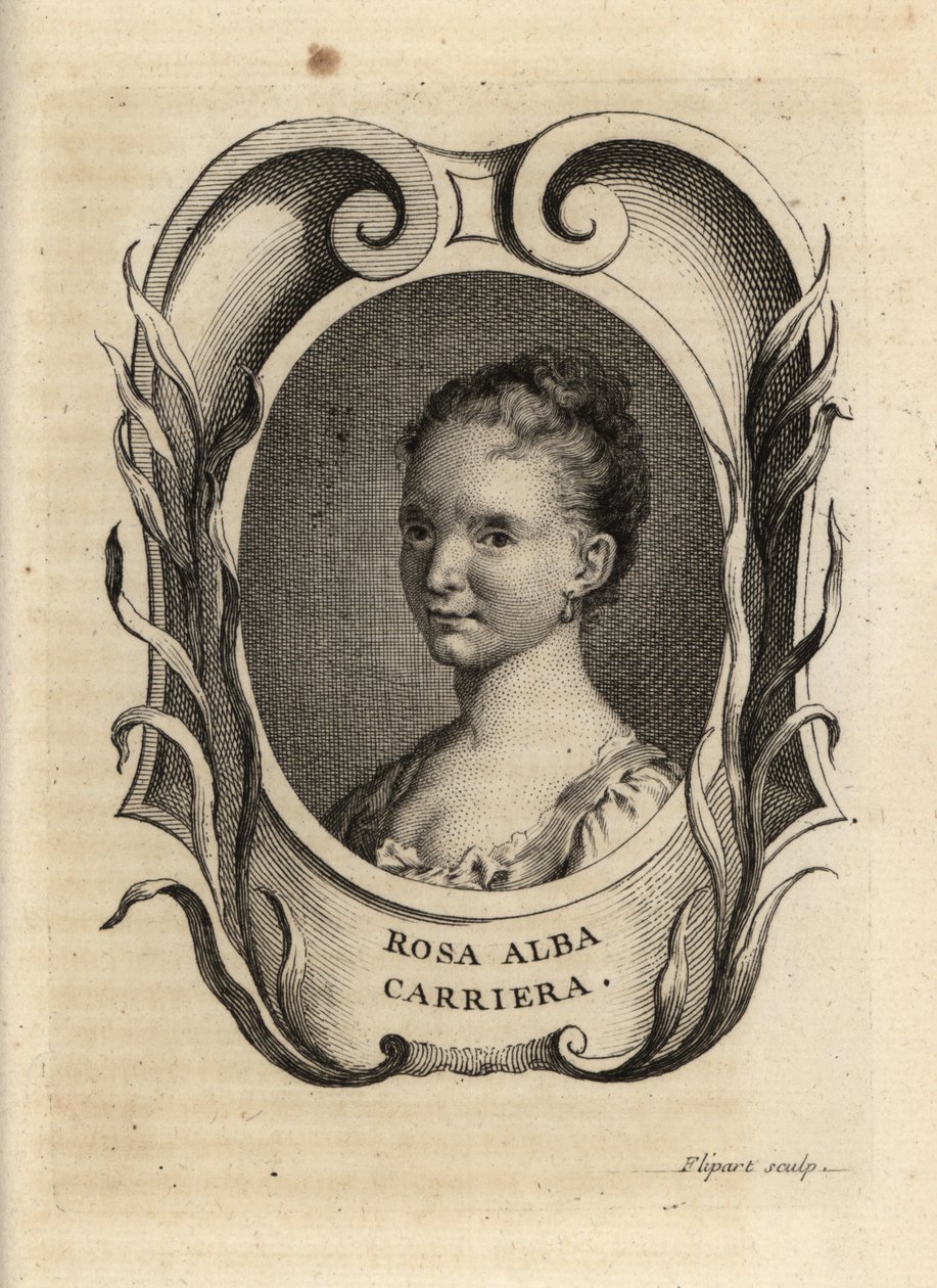 Rosalba Carriera, Venedikli Rokoko ressamı. by Charles Joseph Flipart