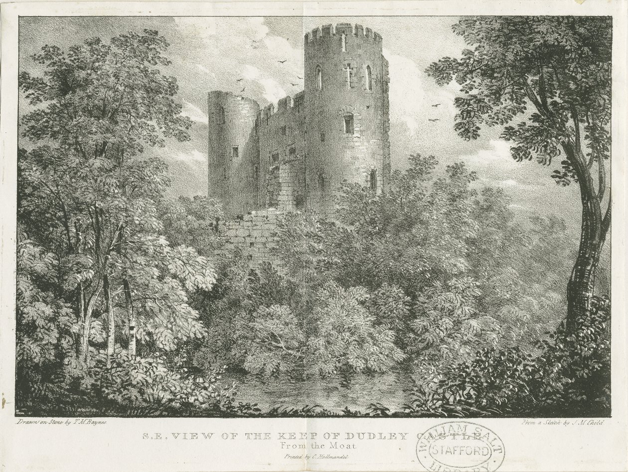 Dudley Kalesi - Kale: gravür, nd [c 1825] (baskı) by Charles Joseph Hullmandel