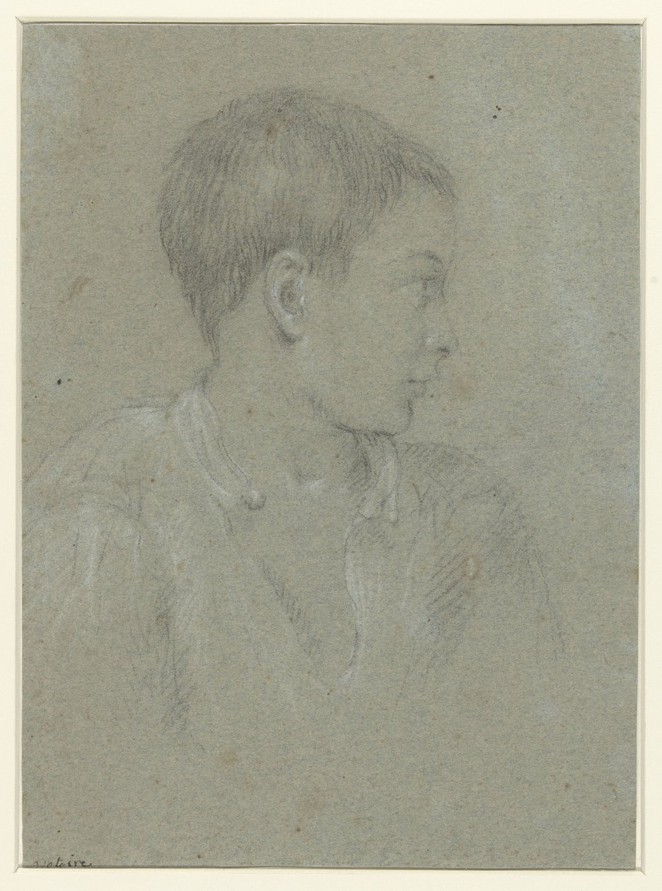 İtalyan delikanlı, sağa dön by Charles Joseph Natoire (possibly)