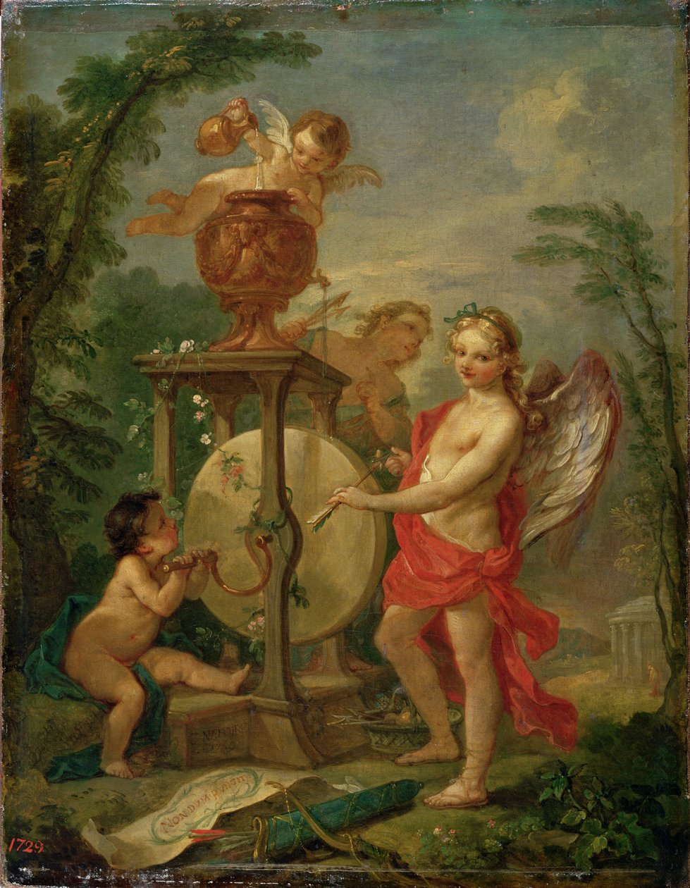 Okunu Bileyen Aşk Tanrısı, 1750 by Charles Joseph Natoire