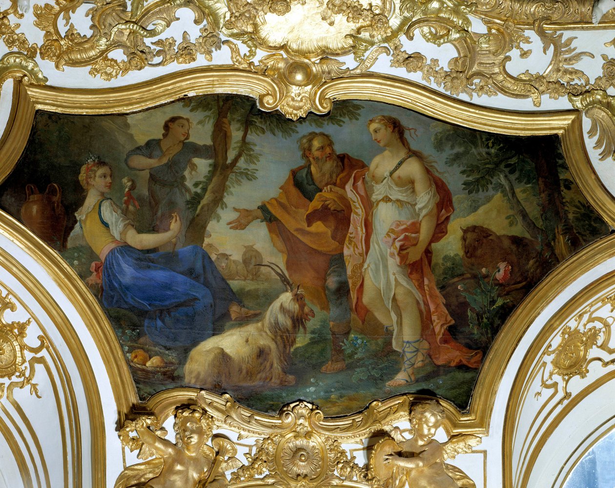 Charles Joseph Natoire (Charles-Joseph Natoire) tarafından Çobanlarda Psyche Tavan boyama by Charles Joseph Natoire