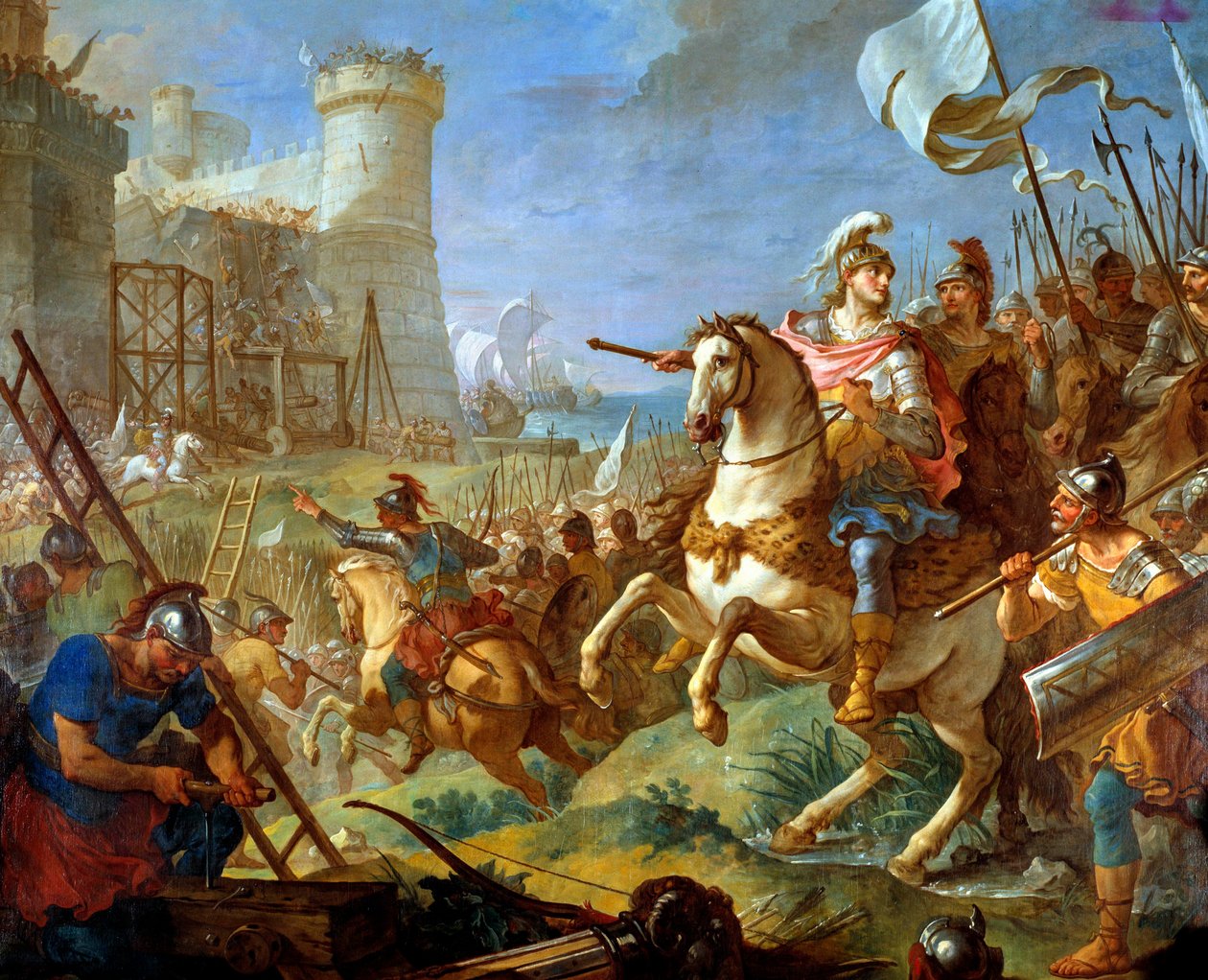 Arles şehrinin kuşatması Vizigotların kralı II. Theodoric tarafından Charles Joseph Natoire (Charles Joseph Natoire) by Charles Joseph Natoire