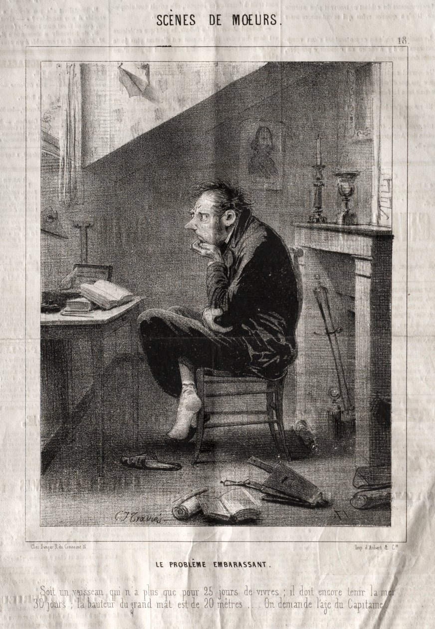 Ahlak Sahneleri: Utanç Verici Sorun.... by Charles Joseph Traviès de Villers