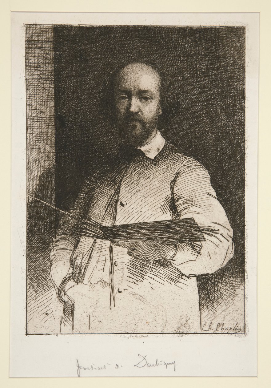 Daubigny'nin portresi by Charles Joshua Chaplin