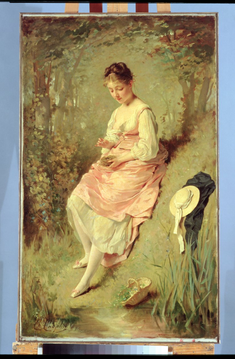 Yuvalı Genç Kız, 1860'ların sonu by Charles Joshua Chaplin