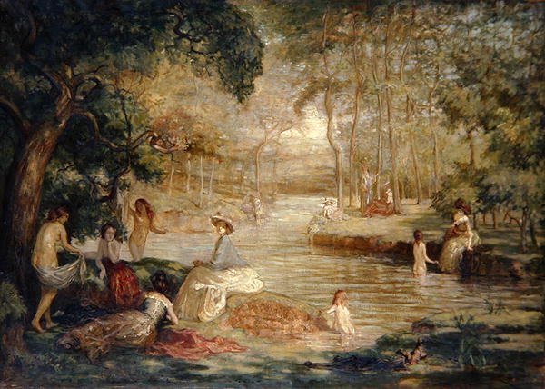 Yıkananlar: Nehir Kenarında Yıkanan Kadınlar by Charles Julian Tharp