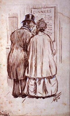 Akşam yemekleri (fırça ve mürekkep) by Charles Keene