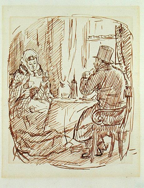 Kömür kıtlığı (kağıt üzerine kalem ve kahverengi mürekkep) by Charles Keene