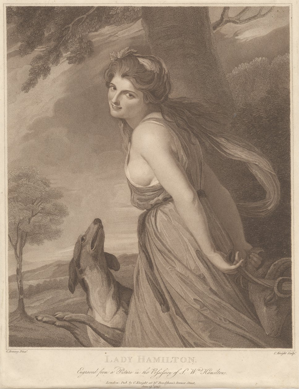 Bir Bacchante olarak Leydi Hamilton by Charles Knight