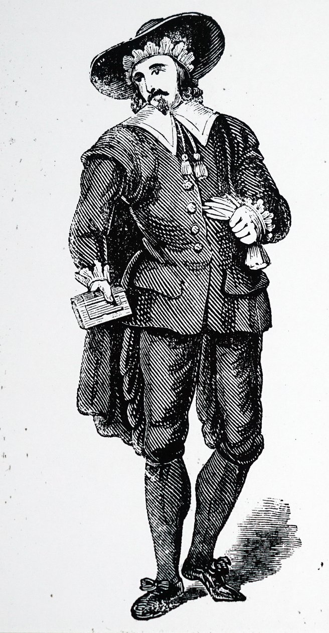 Püriten giysili adam by Charles Knight