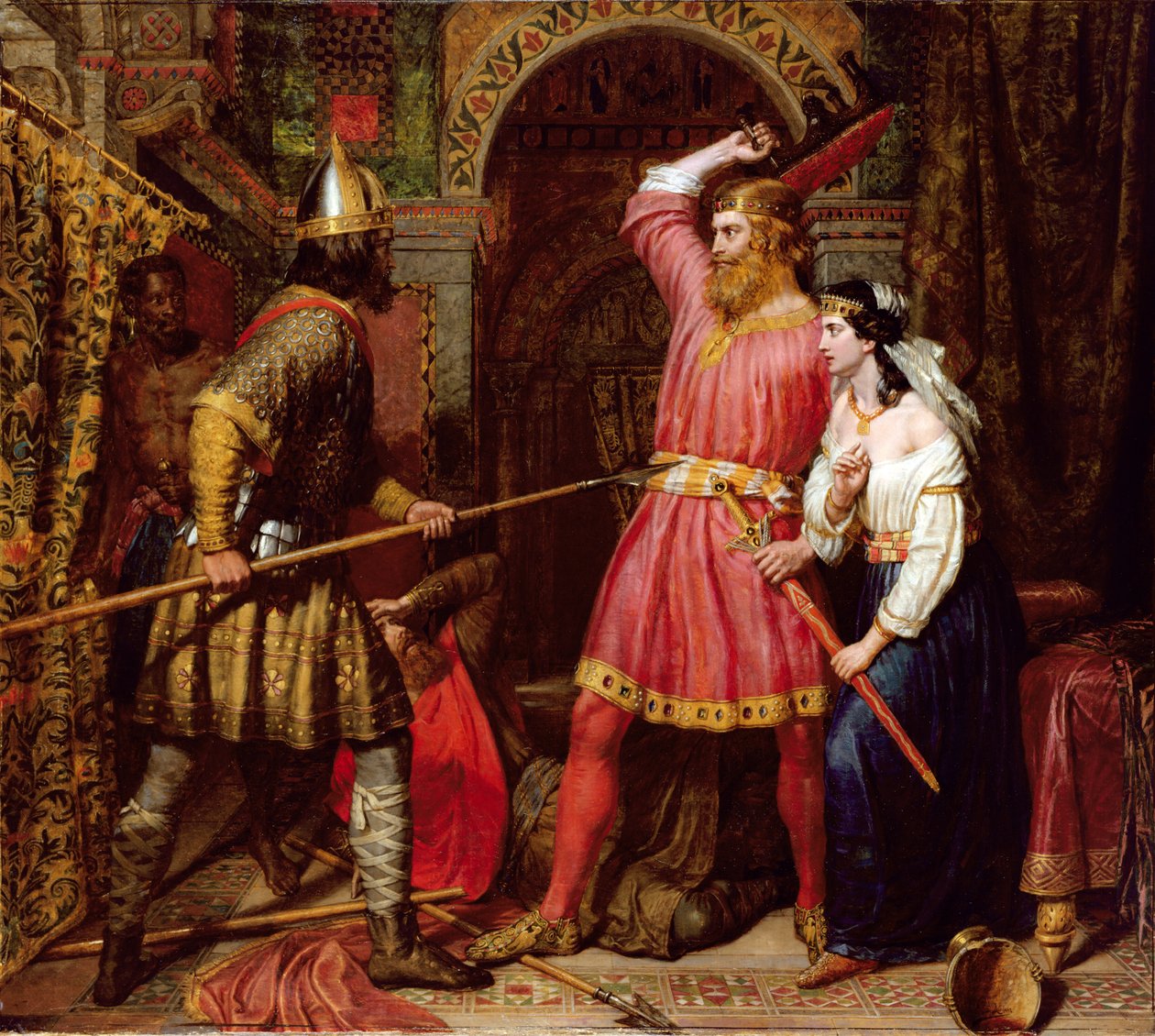 Lombard Kralı Alboin'in öldürülmesi by Charles Landseer