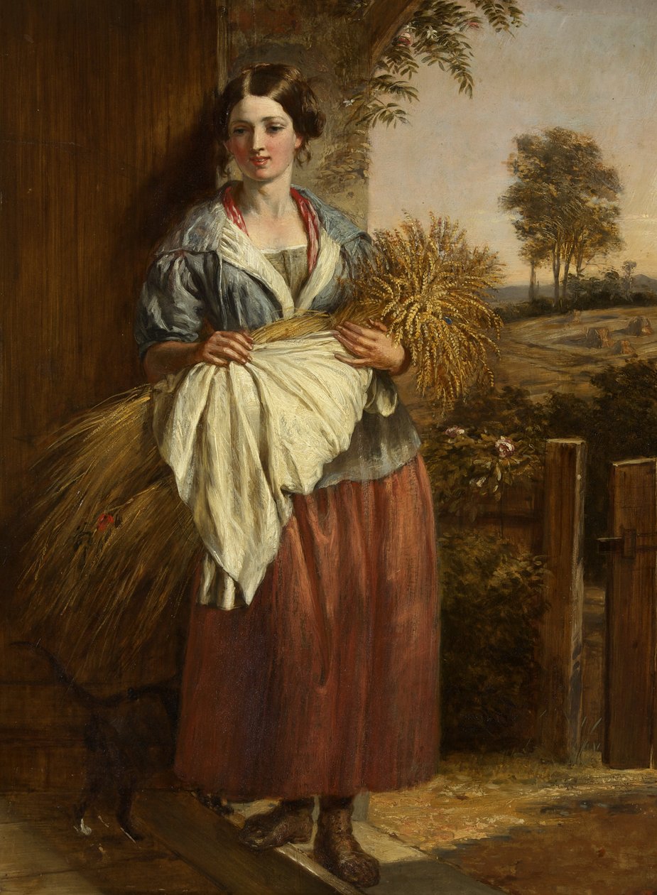 Gleaner (panelde yağ) by Charles Landseer