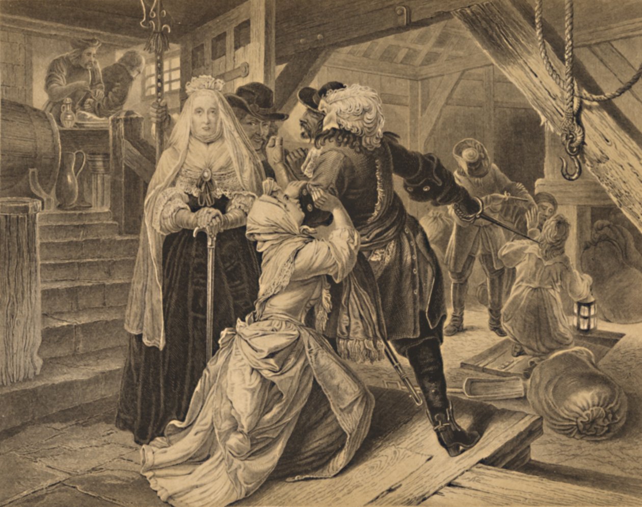 Alice Lisle'ın Sedgemoor Savaşı'ndan kaçanları barındırdığı için tutuklanması, 1685, 1886 by Charles Lawrie