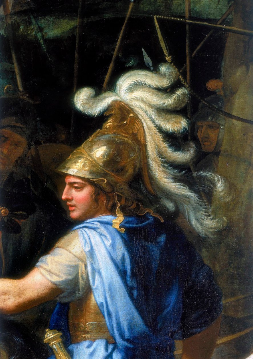 Büyük İskender ve Porus, Detay, 1673 by Charles Le Brun
