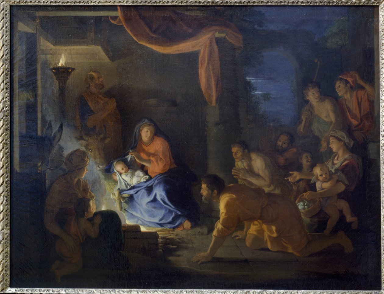 Çobanların Hayranlığı. (Tuval üzerine yağlıboya by Charles Le Brun