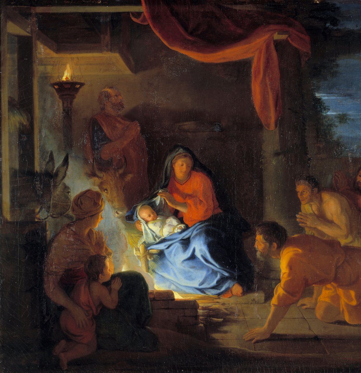 Çobanların Hayranlığı. Charles Lebrun (Le Brun) (1619-1690) 1690 Sun