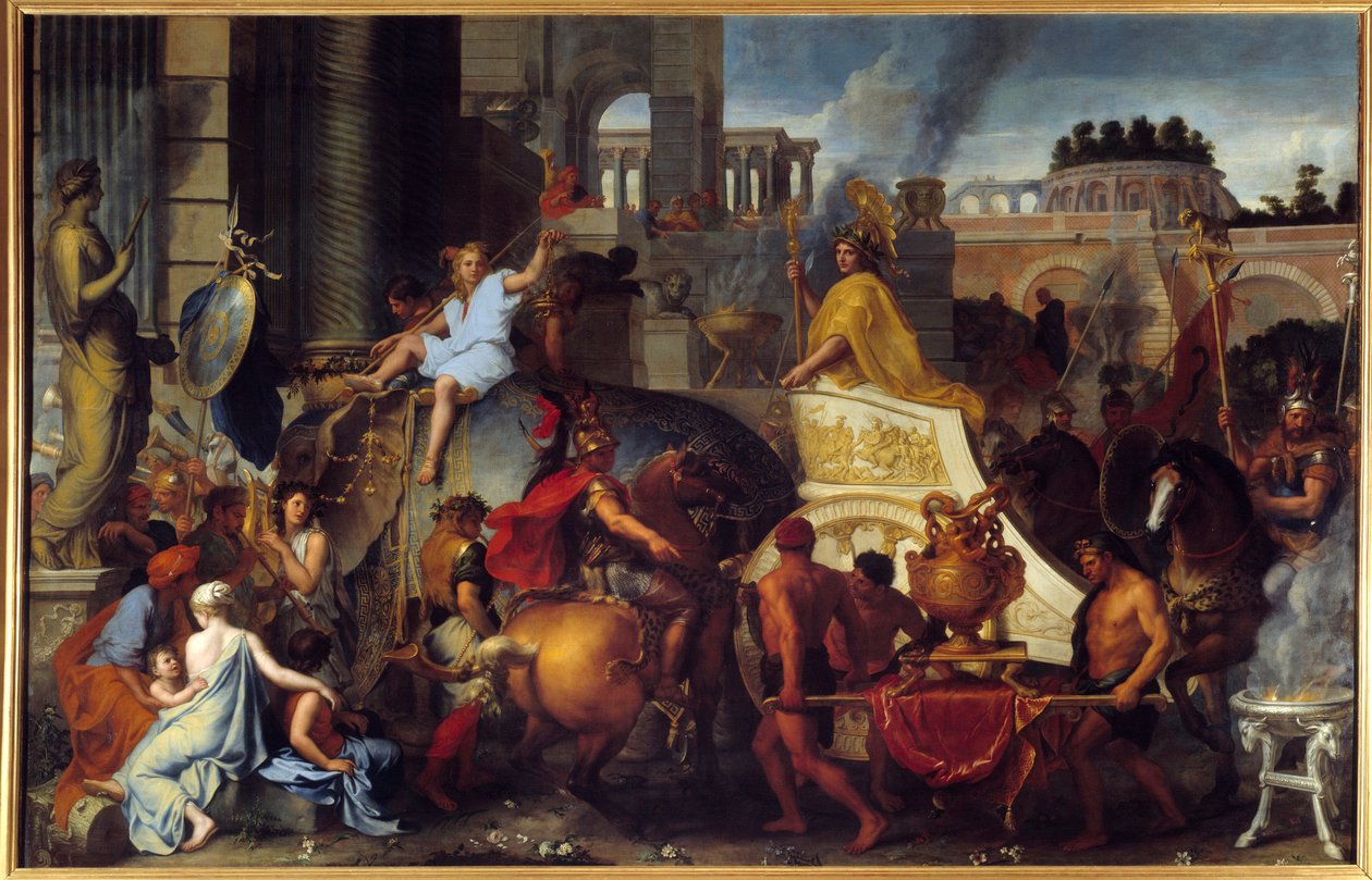İskender'in Zaferi veya Babil'de Büyük İskender'in Antre'si Charles Lebrun (Le Brun) (1619-1690) tarafından 17. yüzyıl Güneşi. 4,5x7,7 m by Charles Le Brun