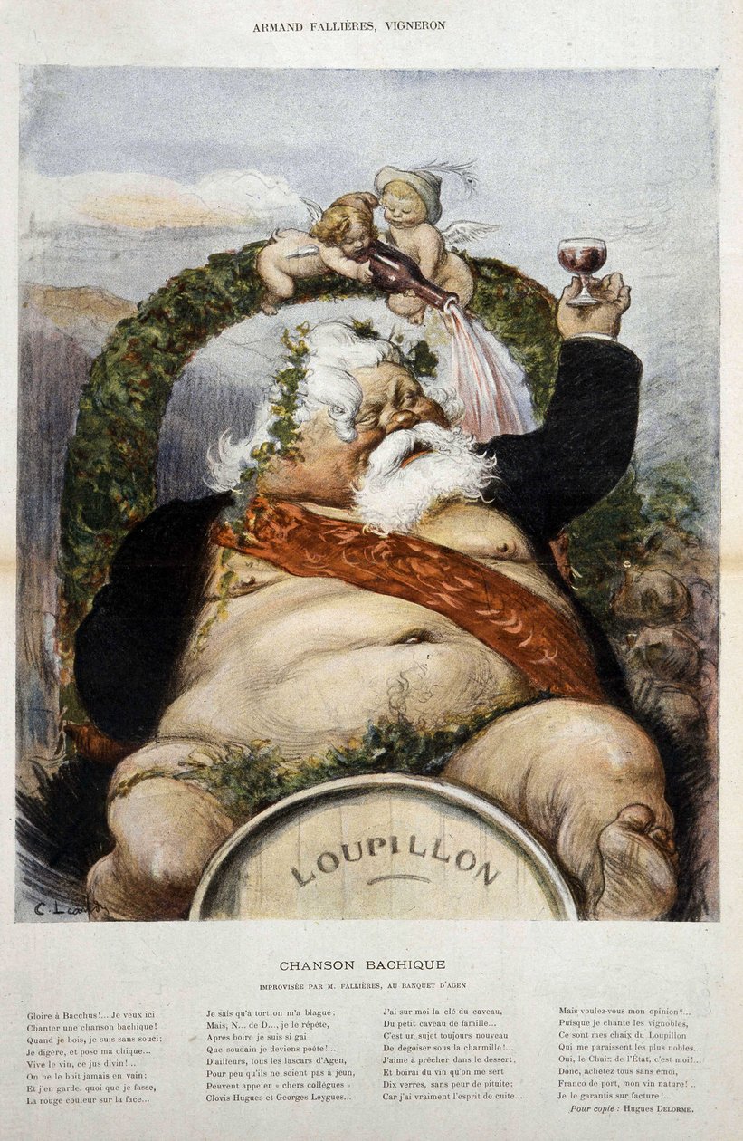 Armand Fallières, şarap üreticisi: Fallières en Bacchus