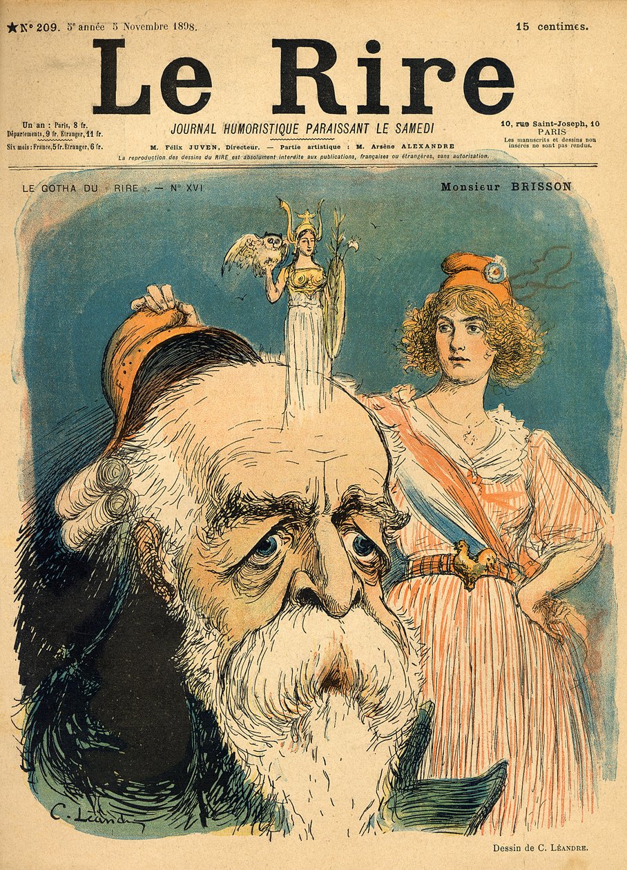 Caricature of Henri Brisson, from the front cover of 
