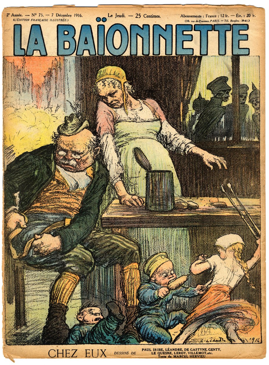 “La Baionnette”in Kapağı, Satirical ve Colours by Charles Leandre