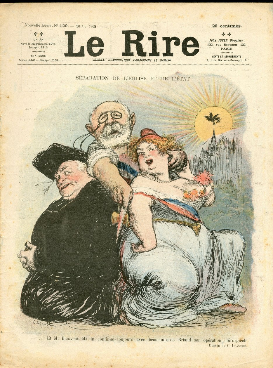 “Gülüşme” kitabının kapağı, 120 numara, Satirique en Couleurs by Charles Leandre