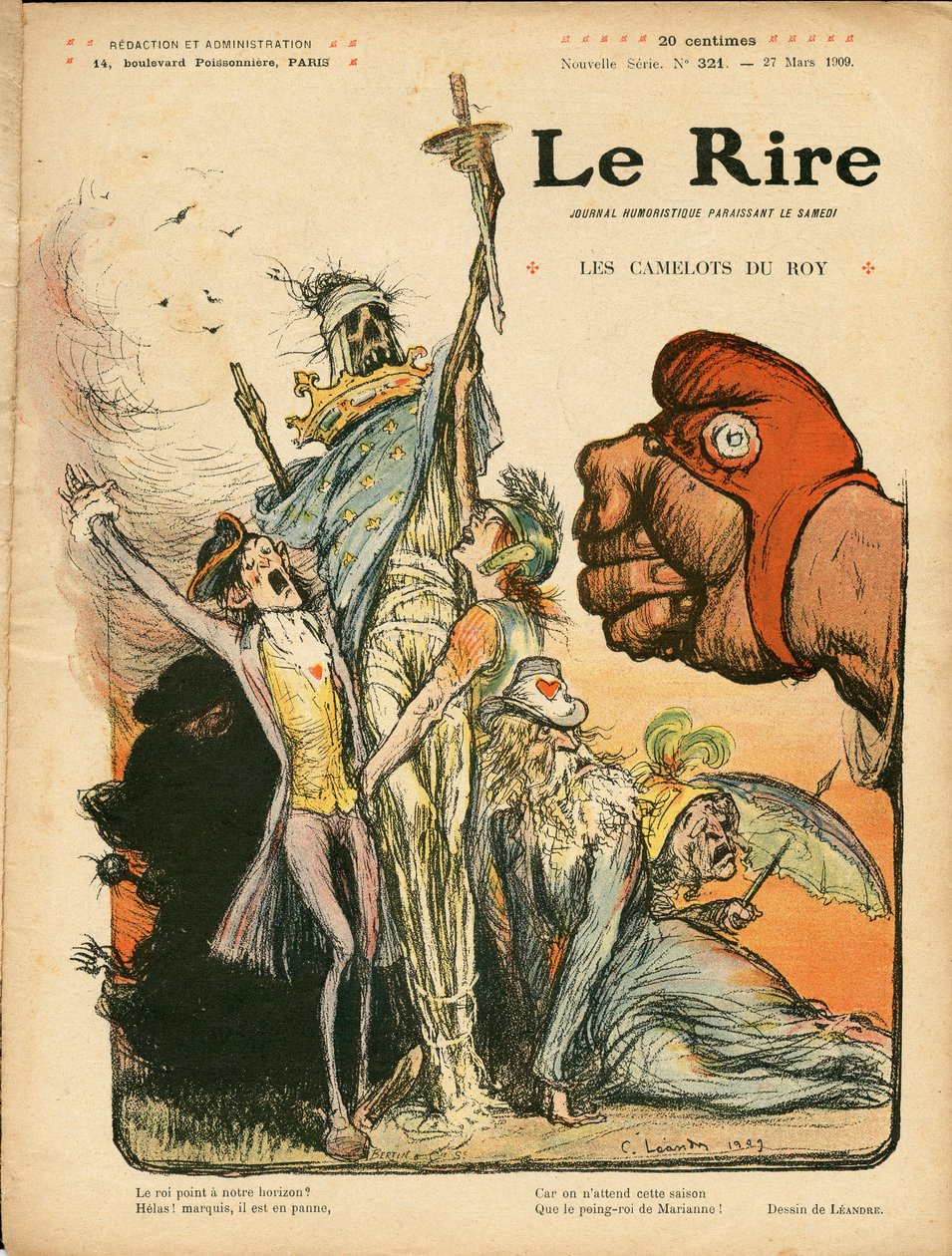 “Gülme” kitabının kapağı, sayı 321, Satirical en Couleurs by Charles Leandre