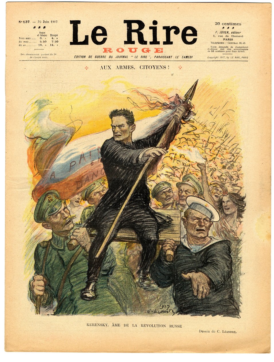 “Kırmızı Kahkaha” Kapağı, Renklerle Hiciv by Charles Leandre