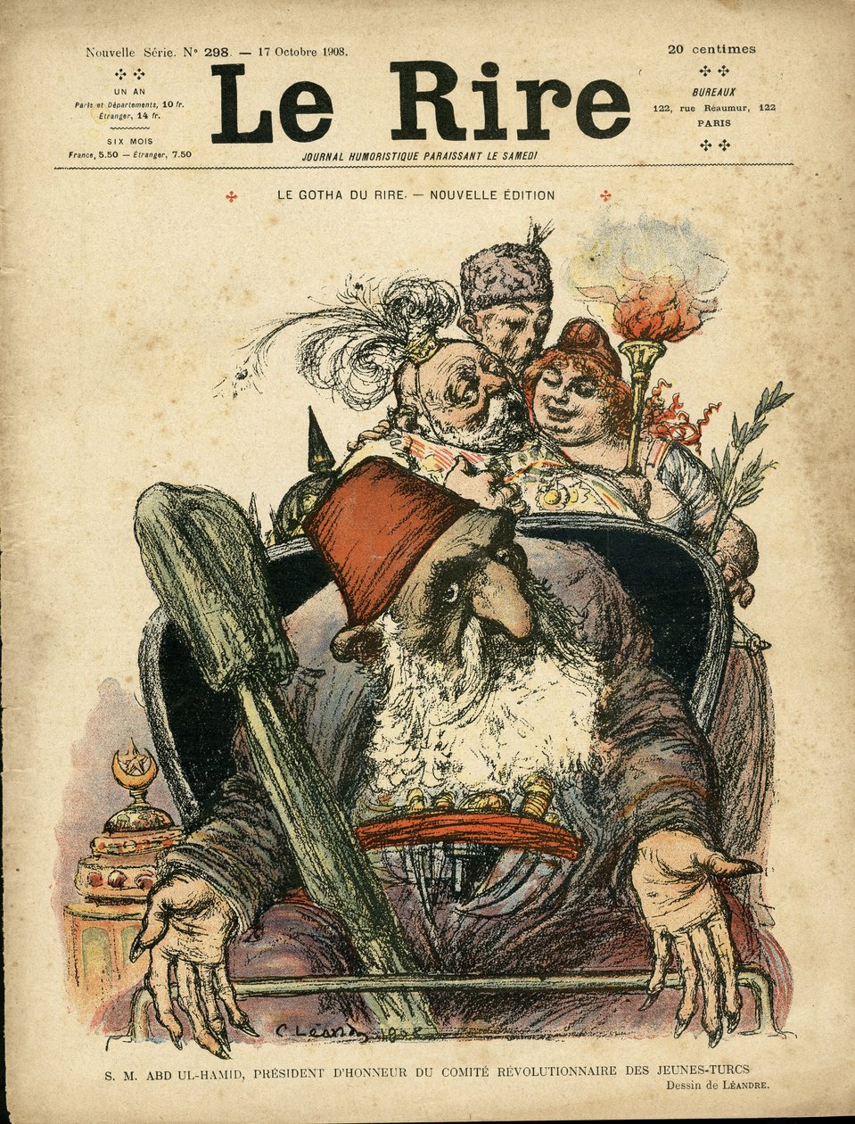 Le Rire Kapağı için Charles Leandre (1862-1934) çizimi by Charles Leandre