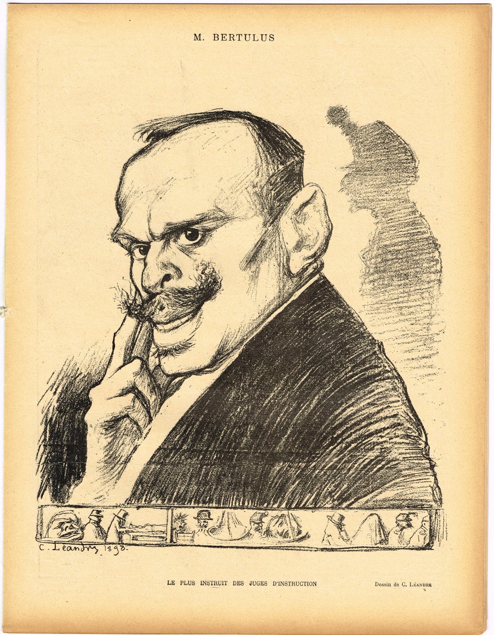 Le Lrire, Siyah Beyaz Hiciv by Charles Leandre