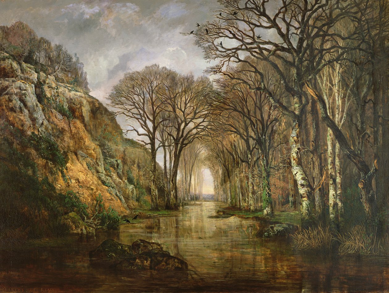 Erdre, Kış, 1857 by Charles Leroux