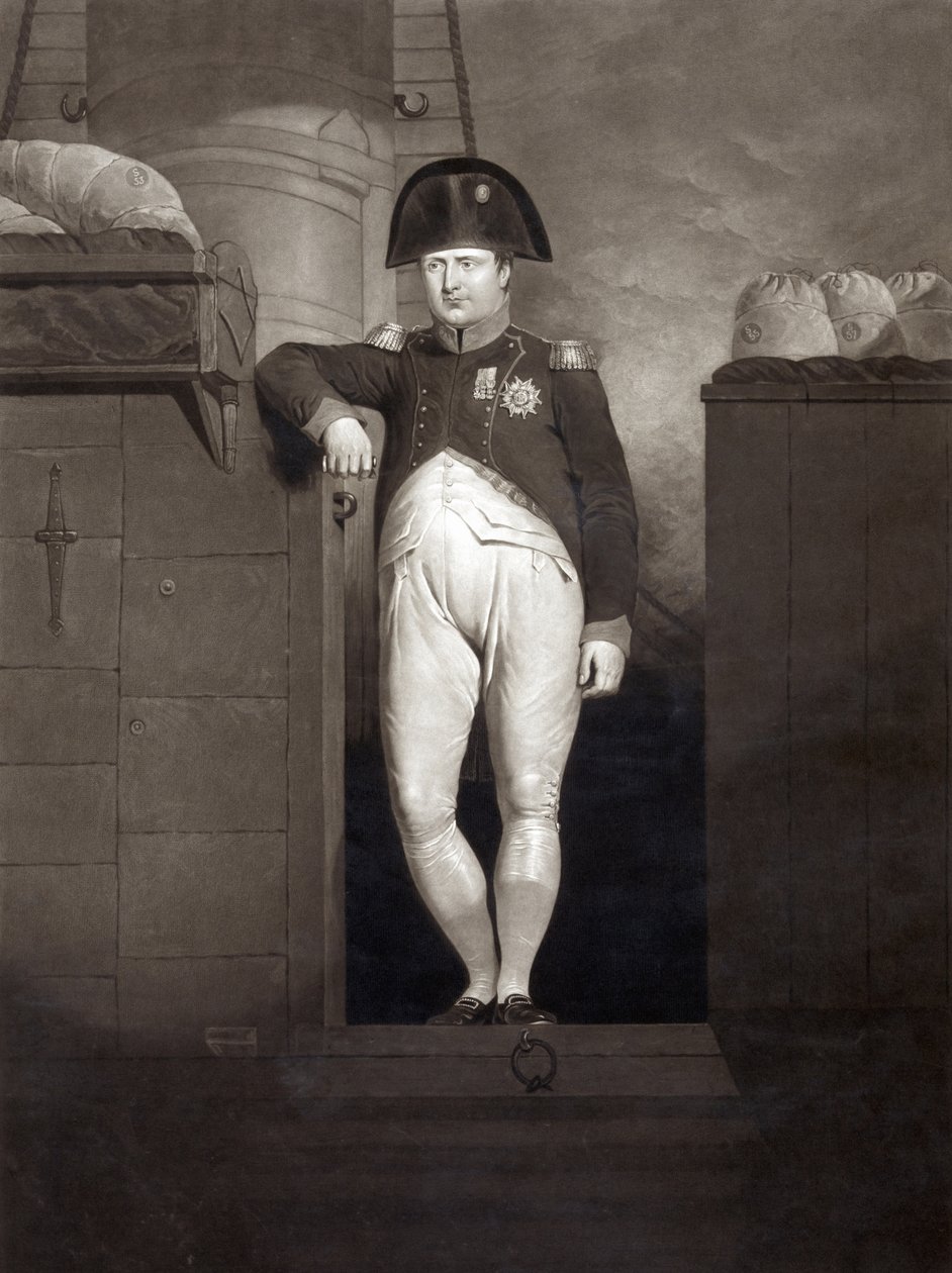 Napolyon Bonapart, Charles Turner tarafından oyulmuş, Plymouth Sound