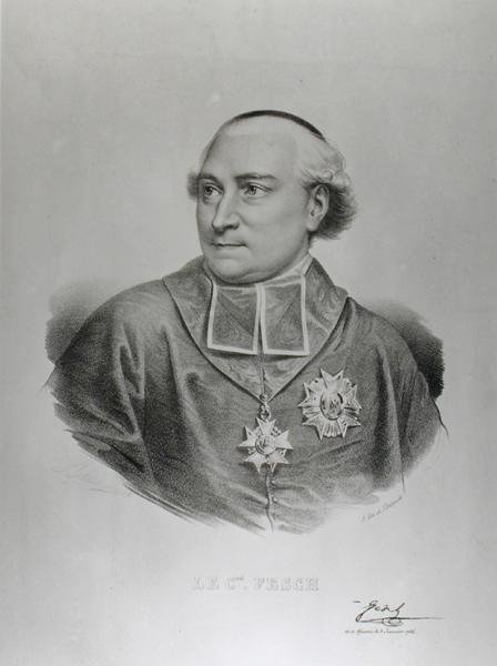 Francois Seraphin Delpech (1778-1825) tarafından oyulmuş Kardinal Joseph Fesch (1763-1839) portresi (gravür) (s/b fotoğraf) by Charles Louis (after) Bazin