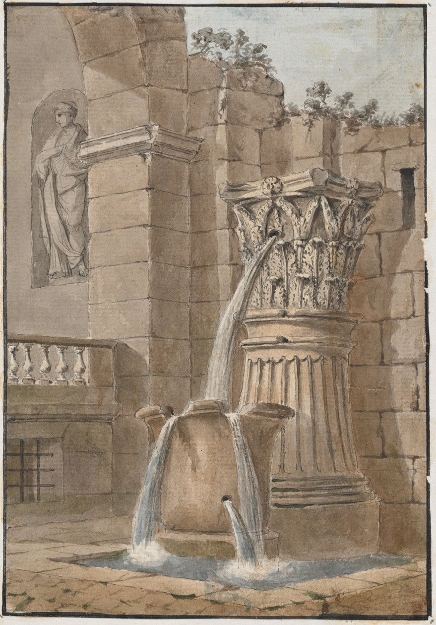 Avludaki Çeşme by Charles Louis Clerisseau
