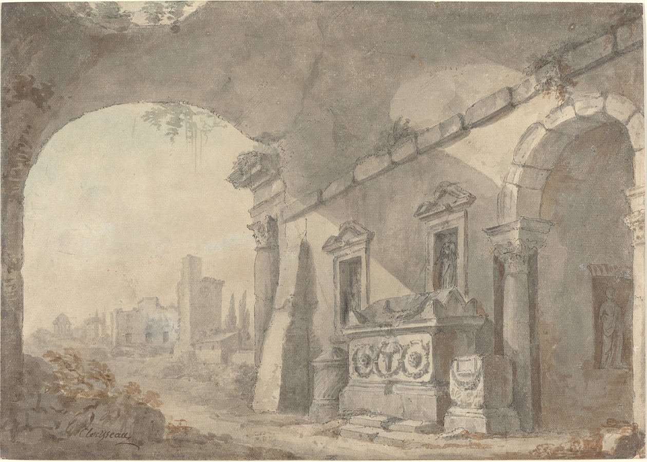 Kabirli Roma Harabeleri by Charles Louis Clerisseau