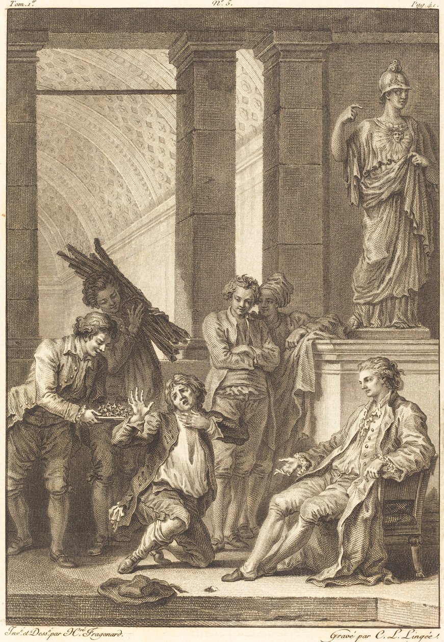 köylü by Charles Louis Lingée after Jean Honoré Fragonard