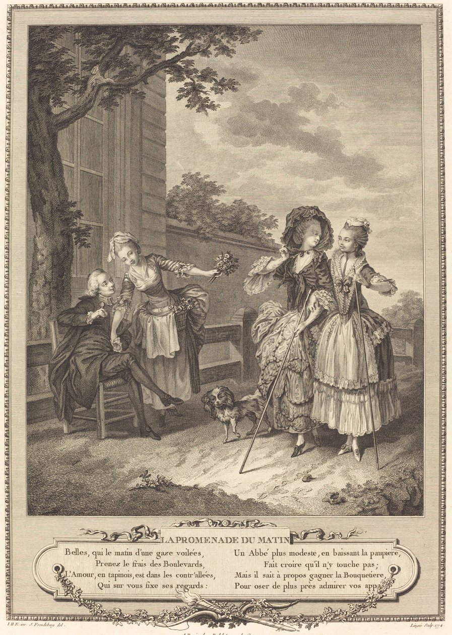sabah yürüyüşü by Charles Louis Lingée after Sigmund Freudenberger