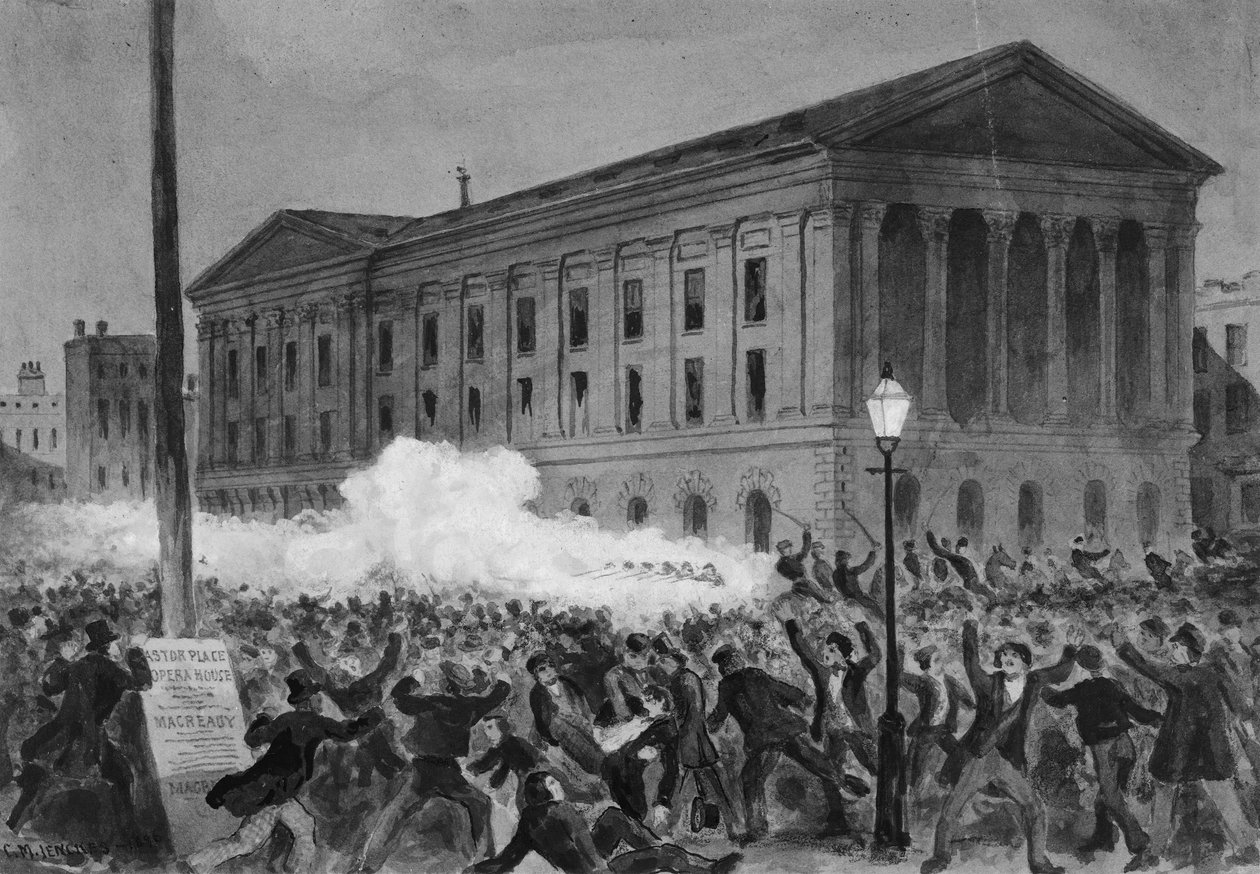 Astor Place İsyanı, 1849, 1896. by Charles M Jenckes