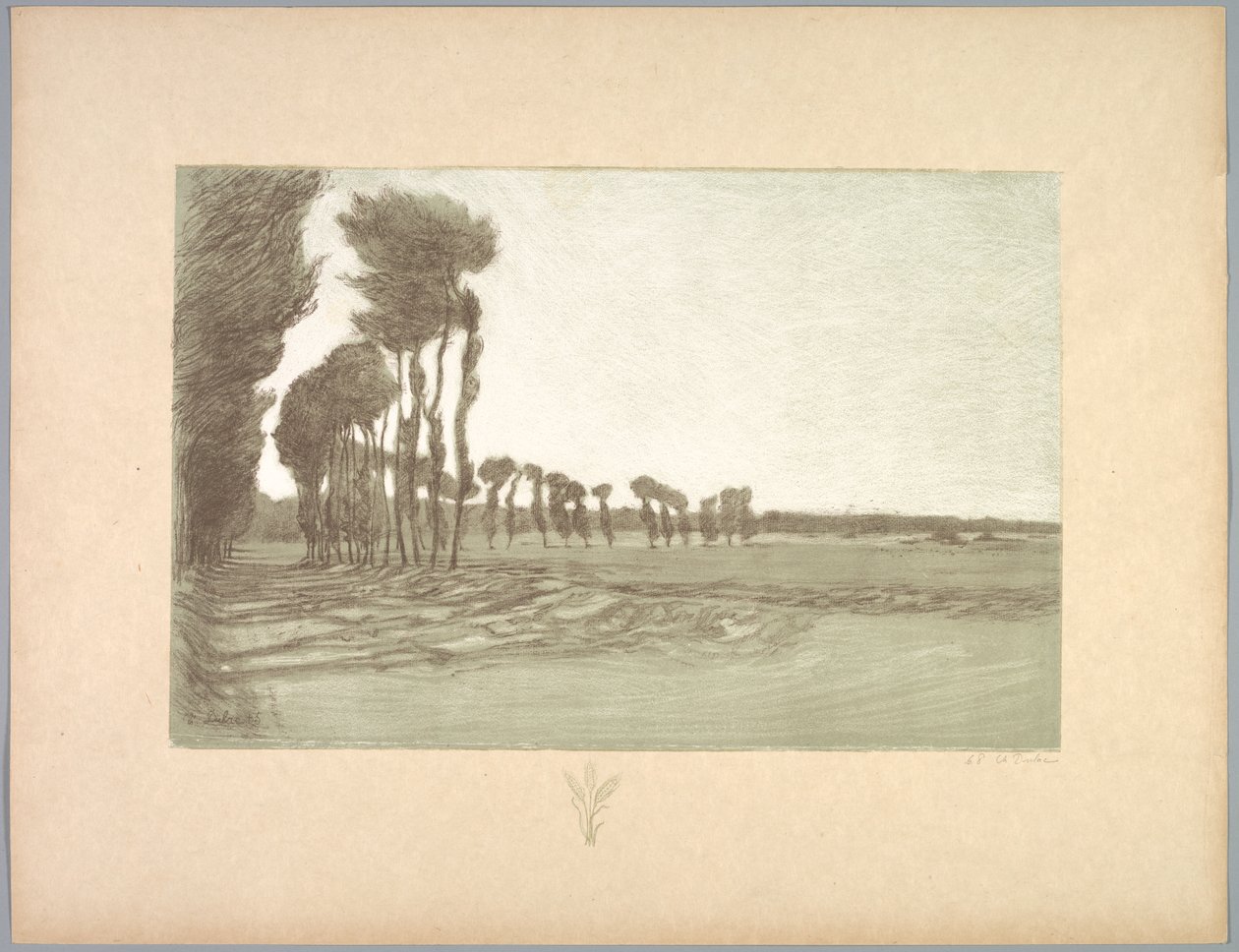 Suite de Paysages: Manzara, Plaka 5, Açıklama, Üç Buğday Sapı by Charles Marie Dulac