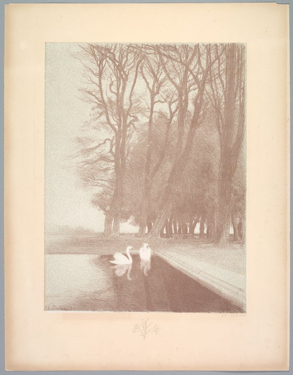 Peyzaj Takımı: Peyzaj, Levha 6, Not, Zambaklar, 1892-1893. by Charles Marie Dulac