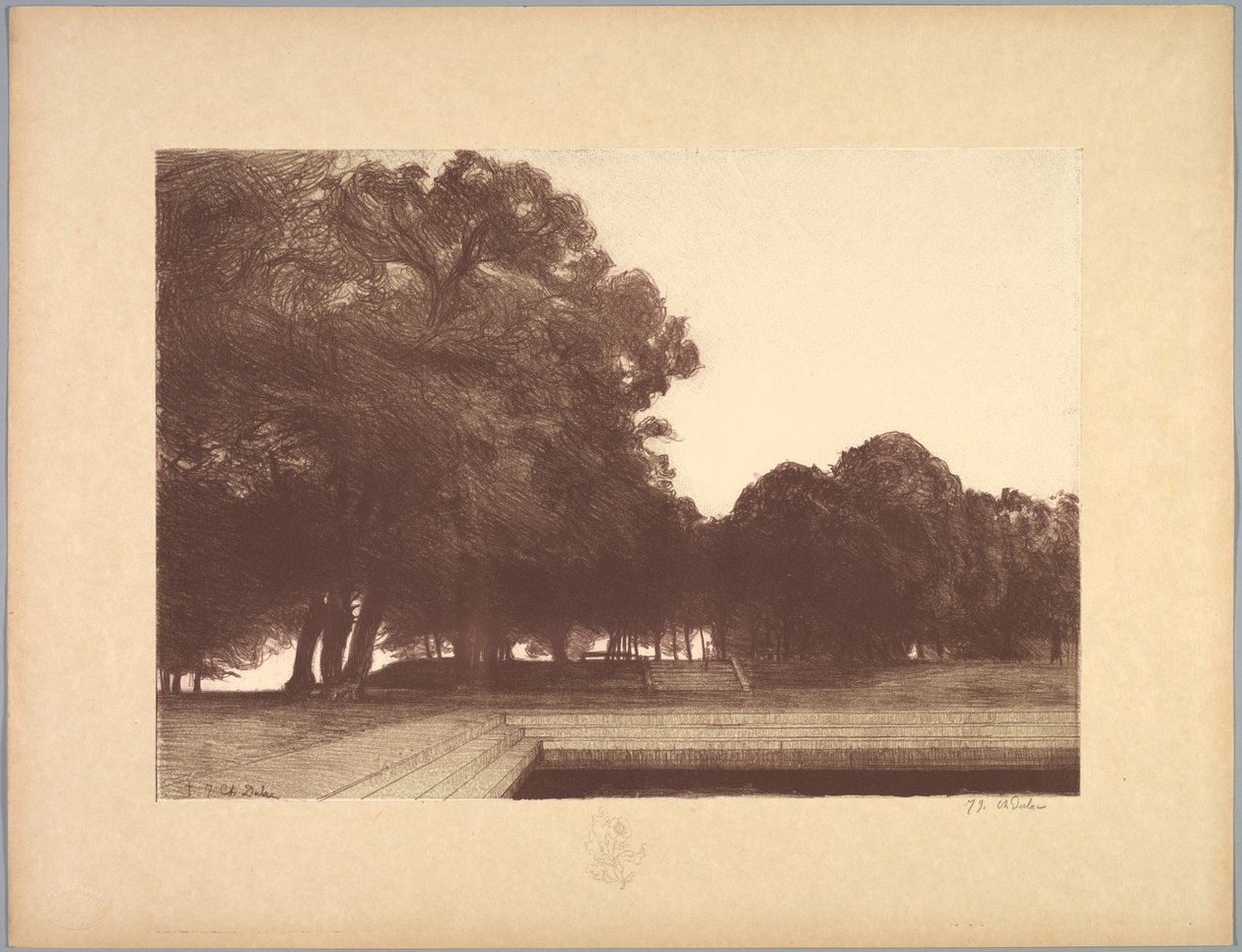 Peyzaj Takımı: Peyzaj, Levha 7, Not, Haşhaş, 1892-1893. by Charles Marie Dulac