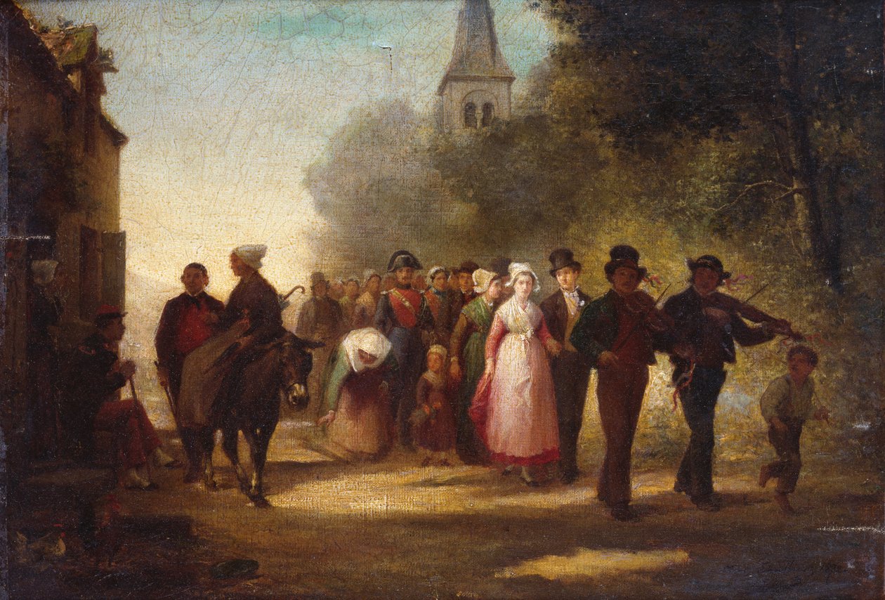 Köy Evliliği, 1872 by Charles Marie Lhuillier