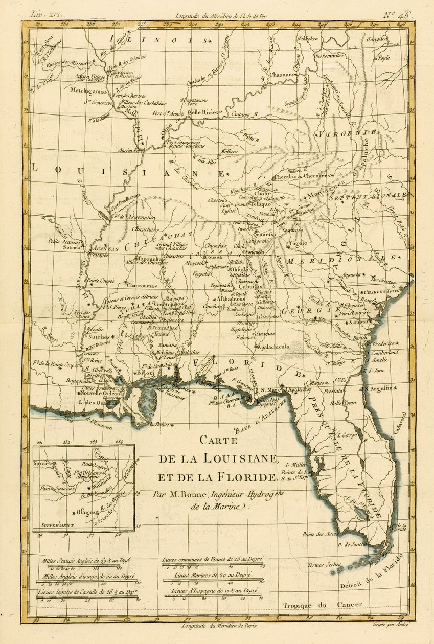Louisiana ve Florida, Guillaume Raynal (1713-96) tarafından yazılan 