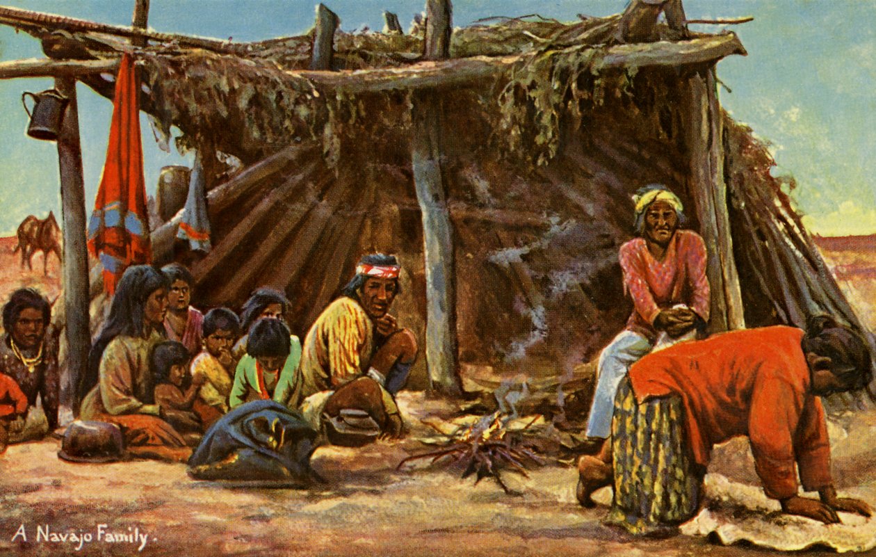 Bir Navajo Ailesi by Charles Marion Russell