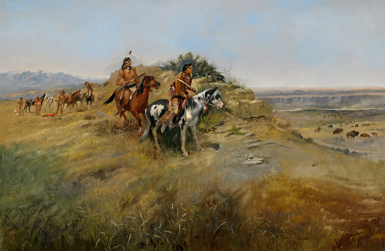 Bufalo Avı, 1891 by Charles Marion Russell