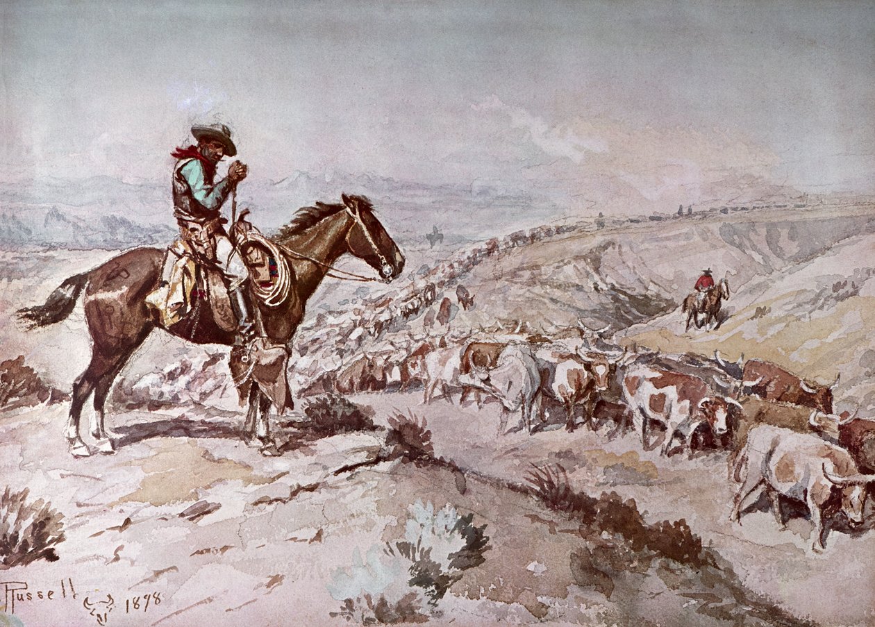 Sığır Sürücüsü by Charles Marion Russell
