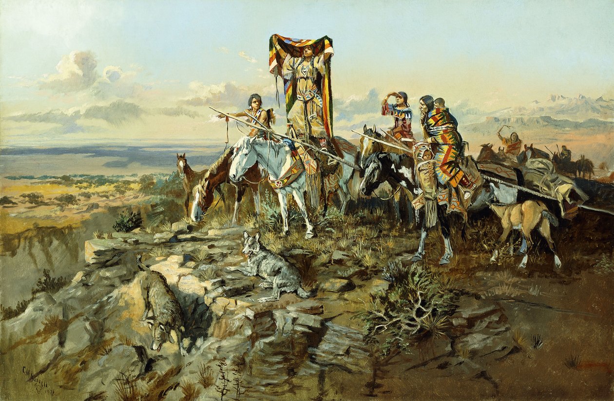 Avcıların Uyanışında, 1896 by Charles Marion Russell
