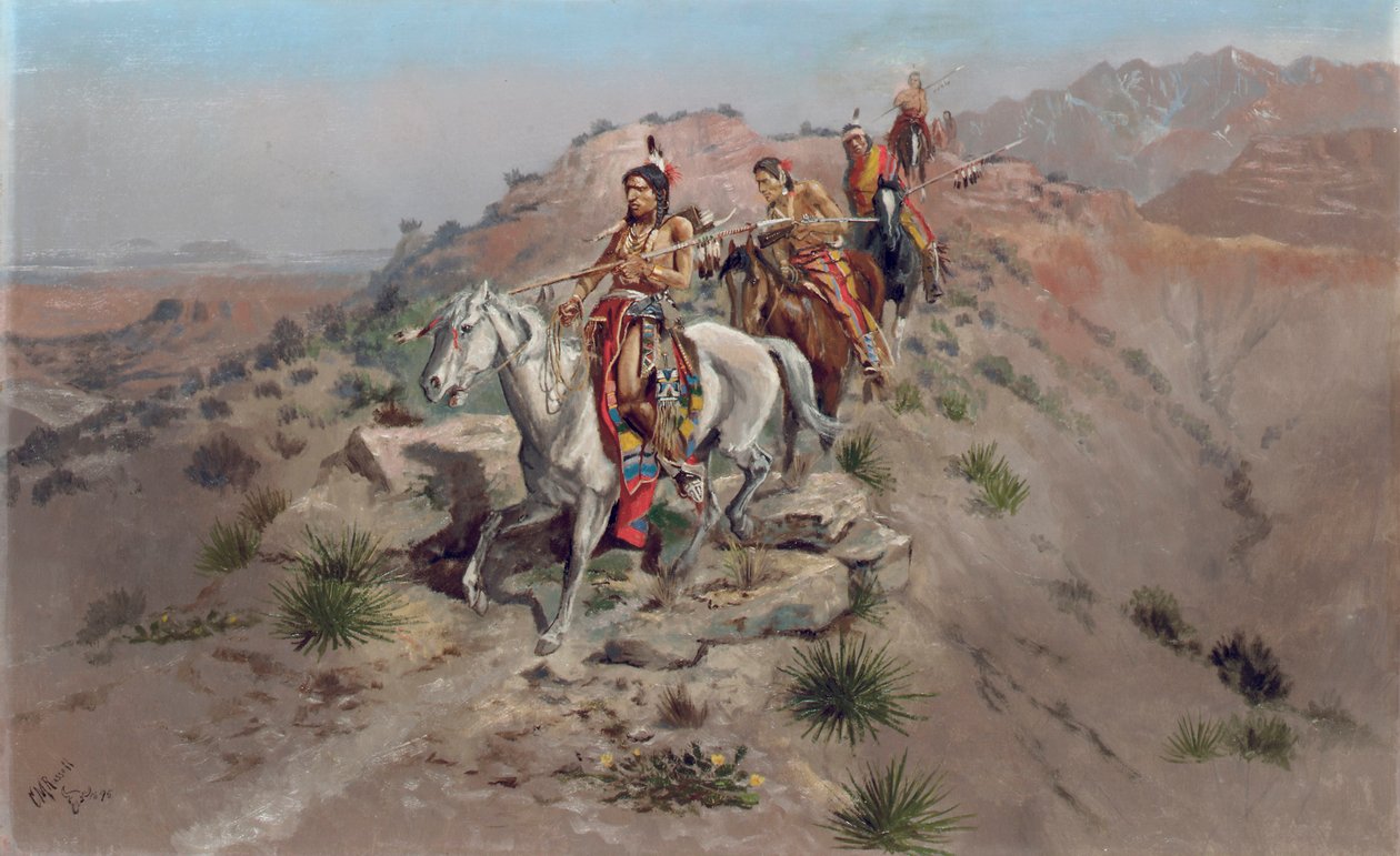 Savaş Yolunda, 1895 by Charles Marion Russell