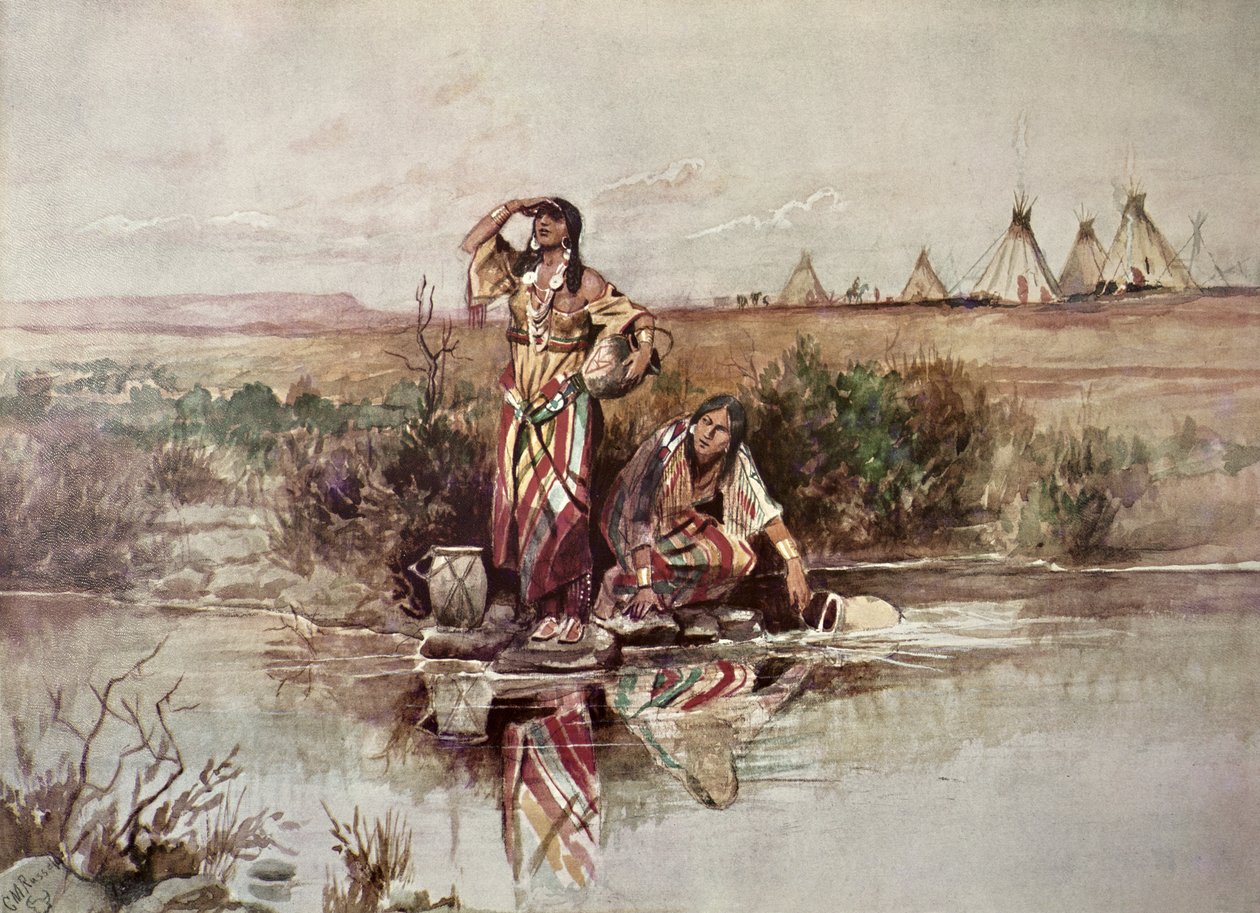 'Savaşçılarımız Geri Dönüyor' by Charles Marion Russell